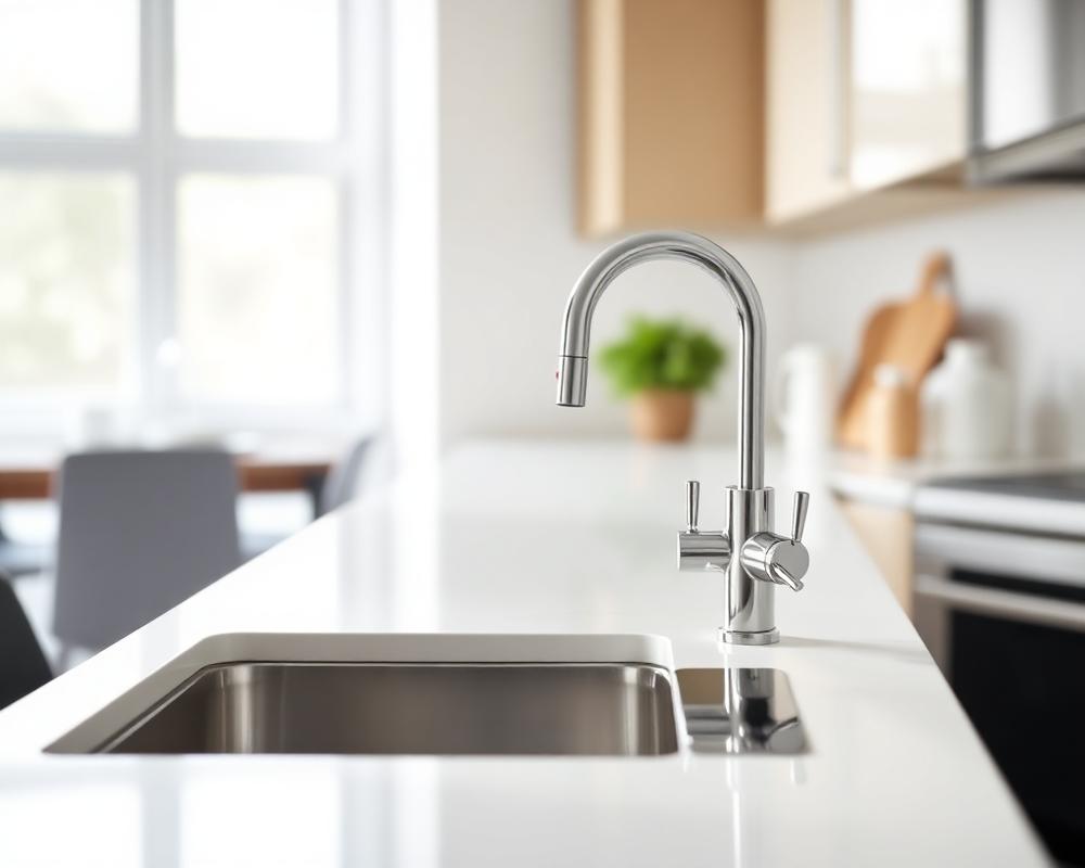 New kitchen sink and mixer tap installation